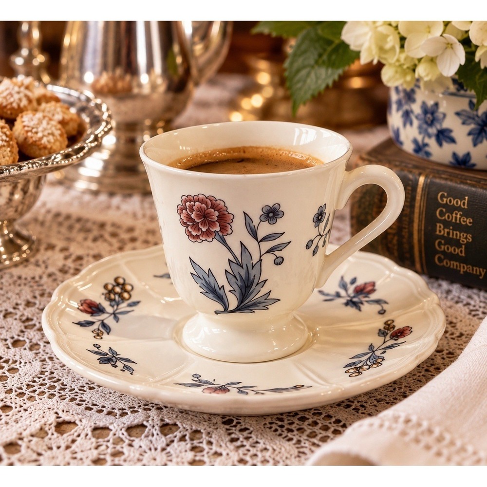 Wedgwood Williamsburg Potpourri Demitasse Cups Saucers Set of 10 England 20pc